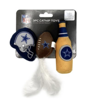Dallas Cowboys 3 pc Cat Nip Toy